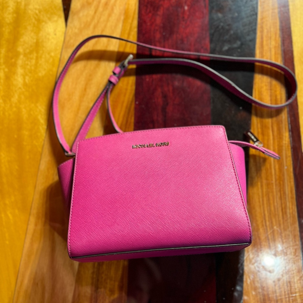 Magenta Michael Kors Crossbody Bag & Matching Wallet